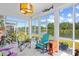 Relaxing sunroom with lake views, comfortable seating, and natural light at 560 Pier Ct., Longs, SC 29568