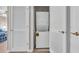 Convenient laundry closet with stackable washer and dryer and extra storage space at 5825 Catalina Dr. # 523, North Myrtle Beach, SC 29582