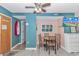 Dining area features seating for four people and coastal decorations at 5905 S Kings Highway # 1106, Myrtle Beach, SC 29575