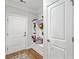 Well-organized mud room with storage, bench, and easy access to other rooms at 6378 Torino Lane, Myrtle Beach, SC 29572