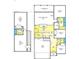 Detailed floor plan showcasing the layout of the home with the kitchen, bedrooms, and living spaces at 1021 Jase Dr., Longs, SC 29568