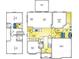 Detailed floor plan showcasing the layout of the home, including bedrooms, kitchen, living areas, and garage at 1045 Jase Dr., Longs, SC 29568