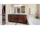 Spacious bathroom with double vanity and soaking tub at 1149 6Th Ave. S, North Myrtle Beach, SC 29582