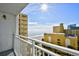 Stunning balcony view of the beach, ocean, and surrounding buildings, perfect for relaxation at 1207 S Ocean Blvd. # 50809, Myrtle Beach, SC 29577