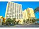 Majestic condo with an inviting entrance and beautiful palm trees at 1207 S Ocean Blvd. # 50809, Myrtle Beach, SC 29577