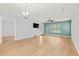 Living room features a ceiling fan and view to outside patio at 1208 River Oaks Dr. # 24-B, Myrtle Beach, SC 29579