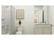 Clean bathroom featuring white cabinets, a shower/tub combo, and neutral colored walls at 1218 Willow Oaks Way, Conway, SC 29526