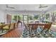 Screened porch featuring outdoor seating and views of the yard at 1259 Oatland Lake Rd., Pawleys Island, SC 29585