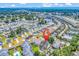 Wide aerial view of the community featuring condo buildings, landscaping, and a distant ocean view at 1870 Auburn Dr. # 22A, Surfside Beach, SC 29575