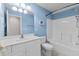 This bathroom features a shower/tub combo and a vanity with a sink at 2077 N Berwick Dr., Myrtle Beach, SC 29575