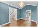 Living room featuring hardwood floors and view of staircase at 2077 N Berwick Dr., Myrtle Beach, SC 29575