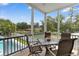 Relaxing screened-in porch with outdoor seating and views of the backyard at 213 South Myrtle Dr., Surfside Beach, SC 29575