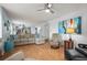 Open-concept living room with seamless flow, bright walls, and comfortable seating and stylish decor at 223 Maison Dr. # B-8, Myrtle Beach, SC 29572