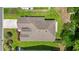 An aerial view showing the roof and landscaping of this well-situated home at 229 Coral Beach Circle, Surfside Beach, SC 29575