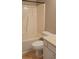 Clean bathroom featuring a white toilet, shower/tub combo, and vanity at 2407 James St. # 401, Conway, SC 29527