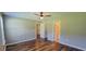 Bedroom with beautiful flooring, a ceiling fan, and an ensuite bathroom at 2407 James St. # 401, Conway, SC 29527