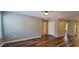 Comfortable living room area with wood-look floors and neutral walls at 2407 James St. # 401, Conway, SC 29527