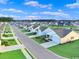 Aerial view of a neighborhood, showcasing manicured lawns and tree lined streets at 3027 Deerberry Place, Longs, SC 29568