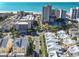Scenic aerial view of colorful beach houses near ocean and attractions at 305 Shuffleboard Ct., Myrtle Beach, SC 29572