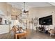 Open floor plan features a spacious living room with soaring ceilings and lots of natural light at 400 Dog Pen Ct., Myrtle Beach, SC 29588