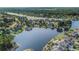 Awe-inspiring aerial view of waterfront homes nestled along the serene lake at 400 Summerwood Ct., Myrtle Beach, SC 29579