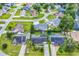 Aerial view of home with well-manicured lawns and residential neighborhood at 405 Flagstone Dr., Myrtle Beach, SC 29588