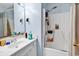 Bathroom featuring a vanity with a sink and a shower at 405 Flagstone Dr., Myrtle Beach, SC 29588