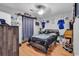 Bedroom with wood floors, ceiling fan and a queen size bed at 405 Flagstone Dr., Myrtle Beach, SC 29588