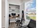 Office nook with built-in desk and shelving, offering a dedicated workspace at 447 Honeyhill Loop, Conway, SC 29526