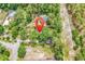 Aerial view of a home site within a dense forest setting at 5114 Cowart Ct., Murrells Inlet, SC 29576