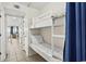 This bedroom nook features cozy built-in bunk beds perfect for additional sleeping space in your beach getaway at 5905 S Kings Hwy. # 206A, Myrtle Beach, SC 29575