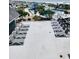A rooftop deck offers a relaxing space with lounge chairs and views of the surrounding community and waterpark at 5905 S Kings Hwy. # 206A, Myrtle Beach, SC 29575