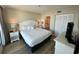 Comfortable bedroom with a king-sized bed and a large closet at 601 Retreat Beach Circle # 521, Pawleys Island, SC 29585