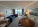 Comfortable living room featuring stylish furnishings and ocean views at 601 Retreat Beach Circle # 521, Pawleys Island, SC 29585