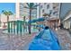 Water park with a variety of slides, sprayers, and other water features at 7100 North Ocean Blvd. # 617, Myrtle Beach, SC 29577