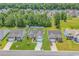 Aerial view of a residential neighborhood with well-maintained homes and landscaped yards at 832 Windsor Rose Dr., Conway, SC 29526