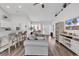 Spacious living area with modern furnishings and seamless flow to the kitchen at 832 Windsor Rose Dr., Conway, SC 29526