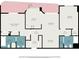 Detailed floor plan showcasing the layout of the home at 8560 Queensway Blvd. # 106, Myrtle Beach, SC 29572