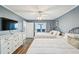 Comfortable bedroom featuring two beds, TV, and balcony access at 931 S Ocean Blvd., North Myrtle Beach, SC 29582