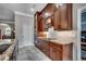 Modern kitchen featuring granite countertops, custom cabinets, and stainless-steel appliances at 1017 Coral Reef Dr., North Myrtle Beach, SC 29582