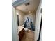 Bright bathroom featuring vanity with sink, toilet and shower with peacock themed curtain at 1048 Fairway Ln. # 1048, Conway, SC 29526