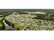 Location aerial view showing proximity to a scenic body of water and convenient access to major roads at 1205 Cymmer Ct., Conway, SC 29527