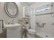 Clean bathroom with tiled shower and modern fixtures at 1205 Cymmer Ct., Conway, SC 29527