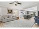 Open-concept living area flowing into the kitchen, perfect for entertaining and modern living at 1223 Naylor Ave., Myrtle Beach, SC 29577