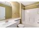 Bathroom featuring a single sink vanity and shower-tub combo at 157 Egret Run Ln. # 523, Pawleys Island, SC 29585