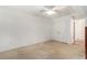 Simple bedroom with carpet, white walls, a ceiling fan and a double-door closet at 157 Egret Run Ln. # 523, Pawleys Island, SC 29585