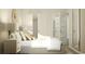 Well-decorated bedroom with a plush bed, bedside tables, and closet at 1704 Hunting Harris Ct # 1, Ocean Isle Beach, NC 28469