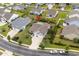 Aerial view of a well-maintained home with a pool, patio, and fenced backyard in a neighborhood at 1833 Lake Egret Dr., North Myrtle Beach, SC 29582