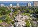 Aerial view of Kingston Plantation with landscaping, tennis courts and partial ocean view at 210 Westleton Dr. # 13-D, Myrtle Beach, SC 29572