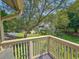 Picturesque view from the balcony overlooking a lush backyard with mature trees and well-maintained greenery at 210 Westleton Dr. # 13-D, Myrtle Beach, SC 29572